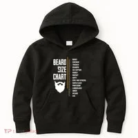 Beard Measurement Chart Beard Length Funny Growth Chart Kids Hoodie thumb 0