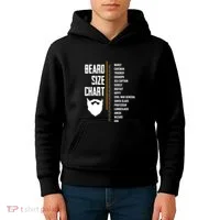 Beard Measurement Chart Beard Length Funny Growth Chart Kids Hoodie thumb 4