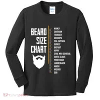 Beard Measurement Chart Beard Length Funny Growth Chart Kids Long Sleeve Shirt thumb 0