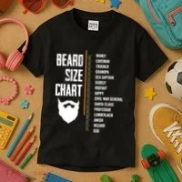 Beard Measurement Chart Beard Length Funny Growth Chart Kids T-Shirt thumb 3