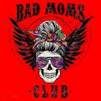Bad Moms Club Leopard Skull Mom Funny Mom Mother's Day Santa Hat thumb 1
