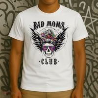 Bad Moms Club Leopard Skull Mom Funny Mom Mother's Day T-Shirt thumb 3