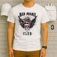 Bad Moms Club Leopard Skull Mom Funny Mom Mother's Day T-Shirt thumb 6