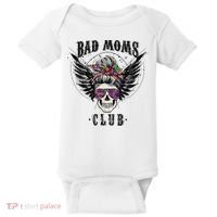 Bad Moms Club Leopard Skull Mom Funny Mom Mother's Day Baby Bodysuit thumb 0