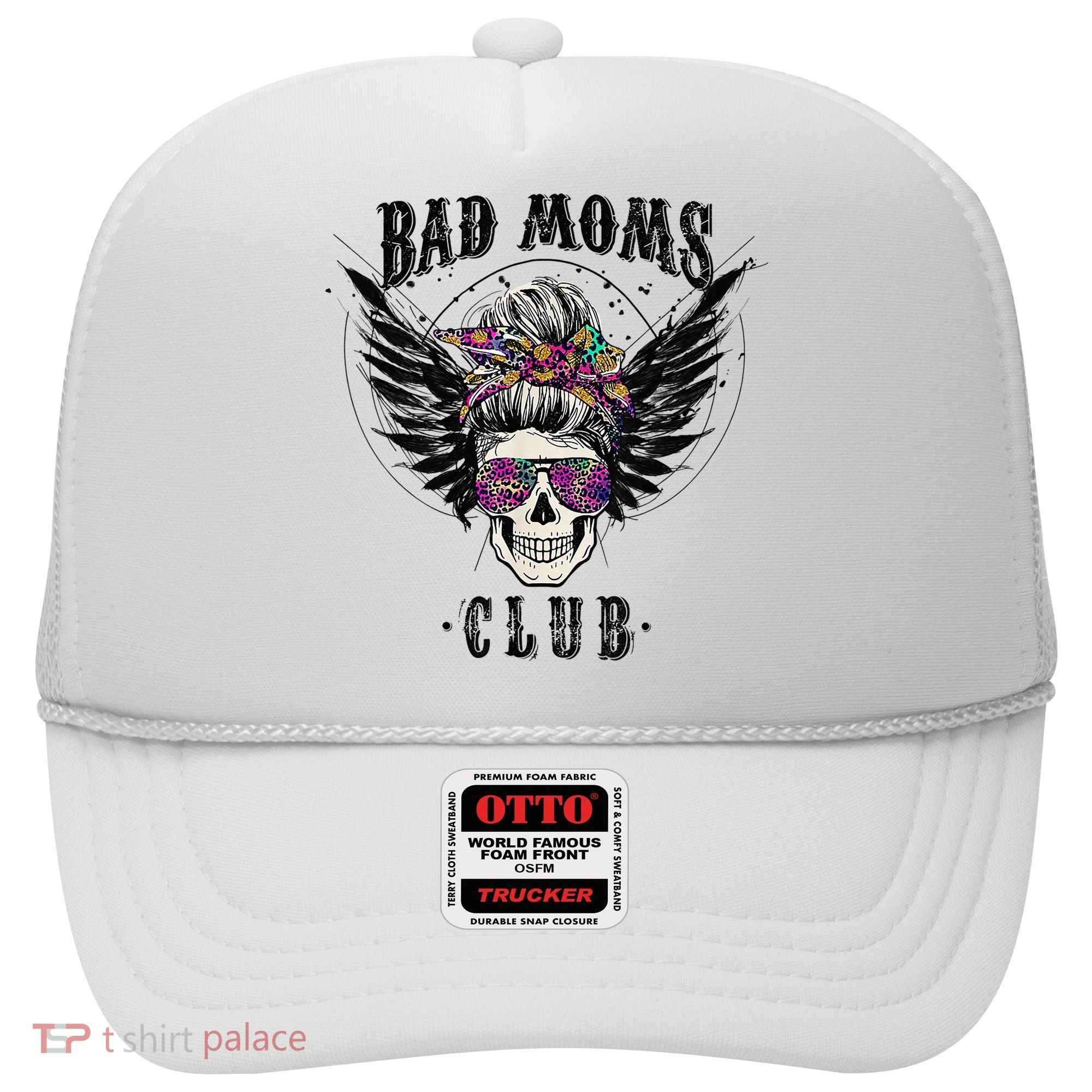 Bad Moms Club Leopard Skull Mom Funny Mom Mother's Day Hat