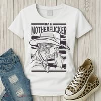 Bad Motherfucker Cowboy Women's T-Shirt thumb 3
