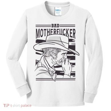 Bad Motherfucker Cowboy Kids Long Sleeve Shirt