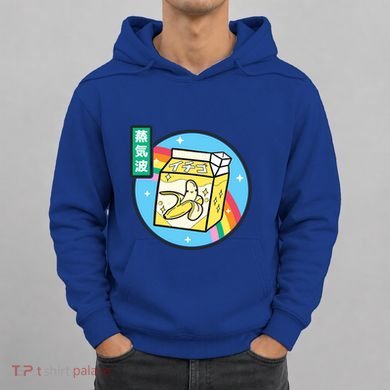 Banana Milk Carton Rainbow Japan Style Otaku Vaporwave Anime Funny Gift Hoodie