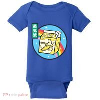 Banana Milk Carton Rainbow Japan Style Otaku Vaporwave Anime Funny Gift Baby Bodysuit thumb 0