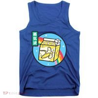 Banana Milk Carton Rainbow Japan Style Otaku Vaporwave Anime Funny Gift Tank Top thumb 0