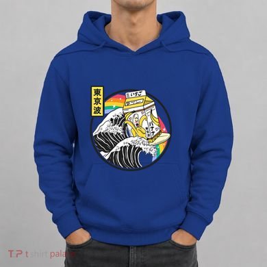 Banana Milk Carton Surfing Wave Rainbow Kawaii Vaporwave Gift Hoodie