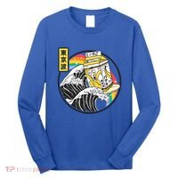 Banana Milk Carton Surfing Wave Rainbow Kawaii Vaporwave Gift Long Sleeve Shirt thumb 0
