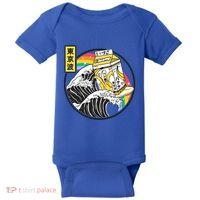 Banana Milk Carton Surfing Wave Rainbow Kawaii Vaporwave Gift Baby Bodysuit thumb 0