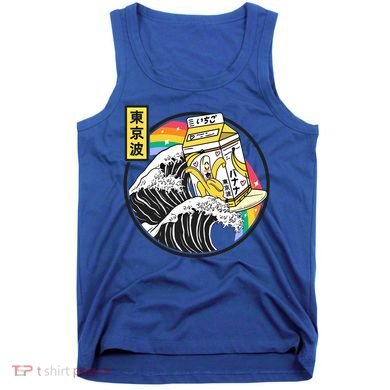 Banana Milk Carton Surfing Wave Rainbow Kawaii Vaporwave Gift Tank Top