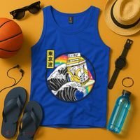 Banana Milk Carton Surfing Wave Rainbow Kawaii Vaporwave Gift Tank Top thumb 4