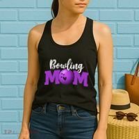 Bowling Mom Cute Letter Print Women Cute Mother's Day Women's Tank Top thumb 2
