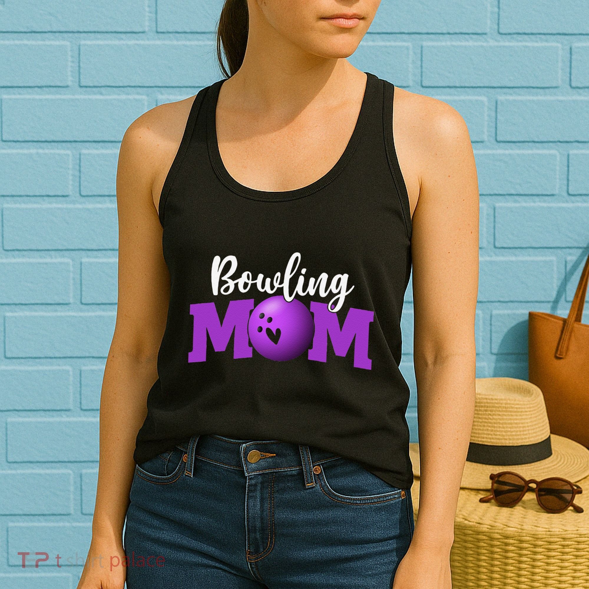 Bowling Mom Cute Letter Print Women Cute Mother's Day Women's Tank Top