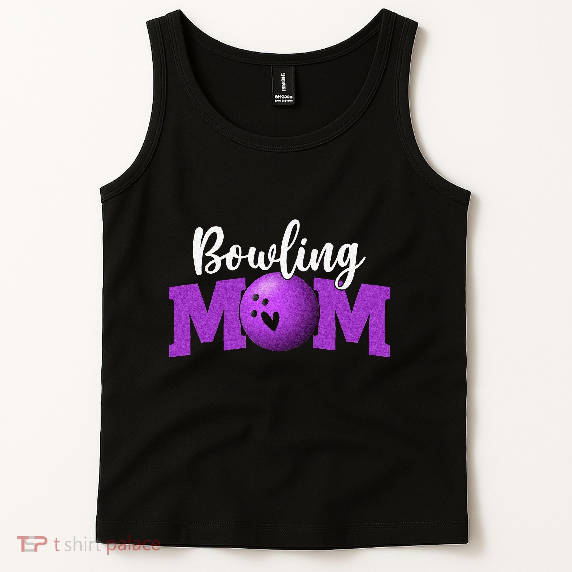 Bowling Mom Cute Letter Print Women Cute Mother's Day Tank Top