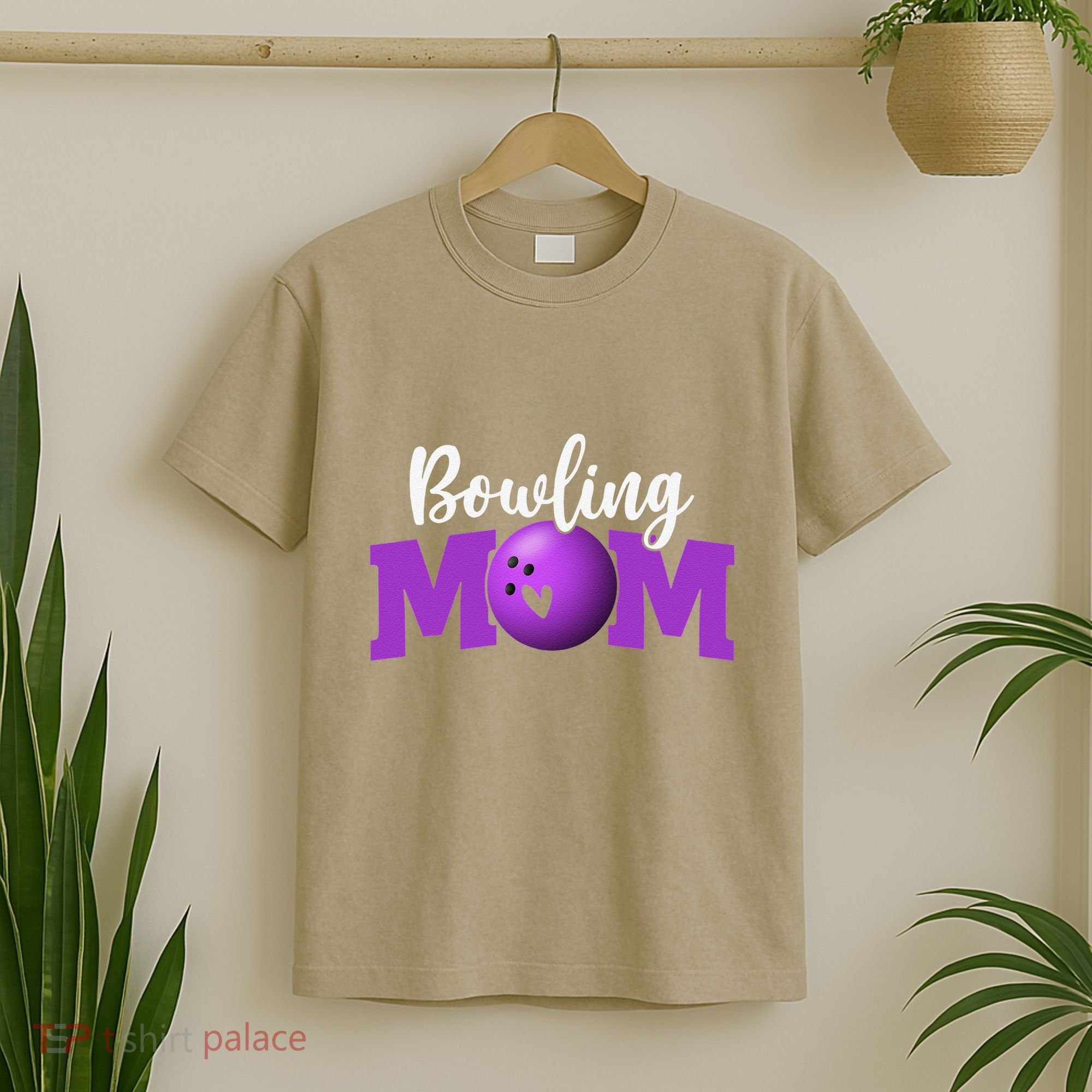 Bowling Mom Cute Letter Print Women Cute Mother's Day T-Shirt
