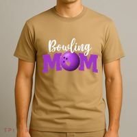 Bowling Mom Cute Letter Print Women Cute Mother's Day T-Shirt thumb 3