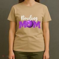 Bowling Mom Cute Letter Print Women Cute Mother's Day T-Shirt thumb 4