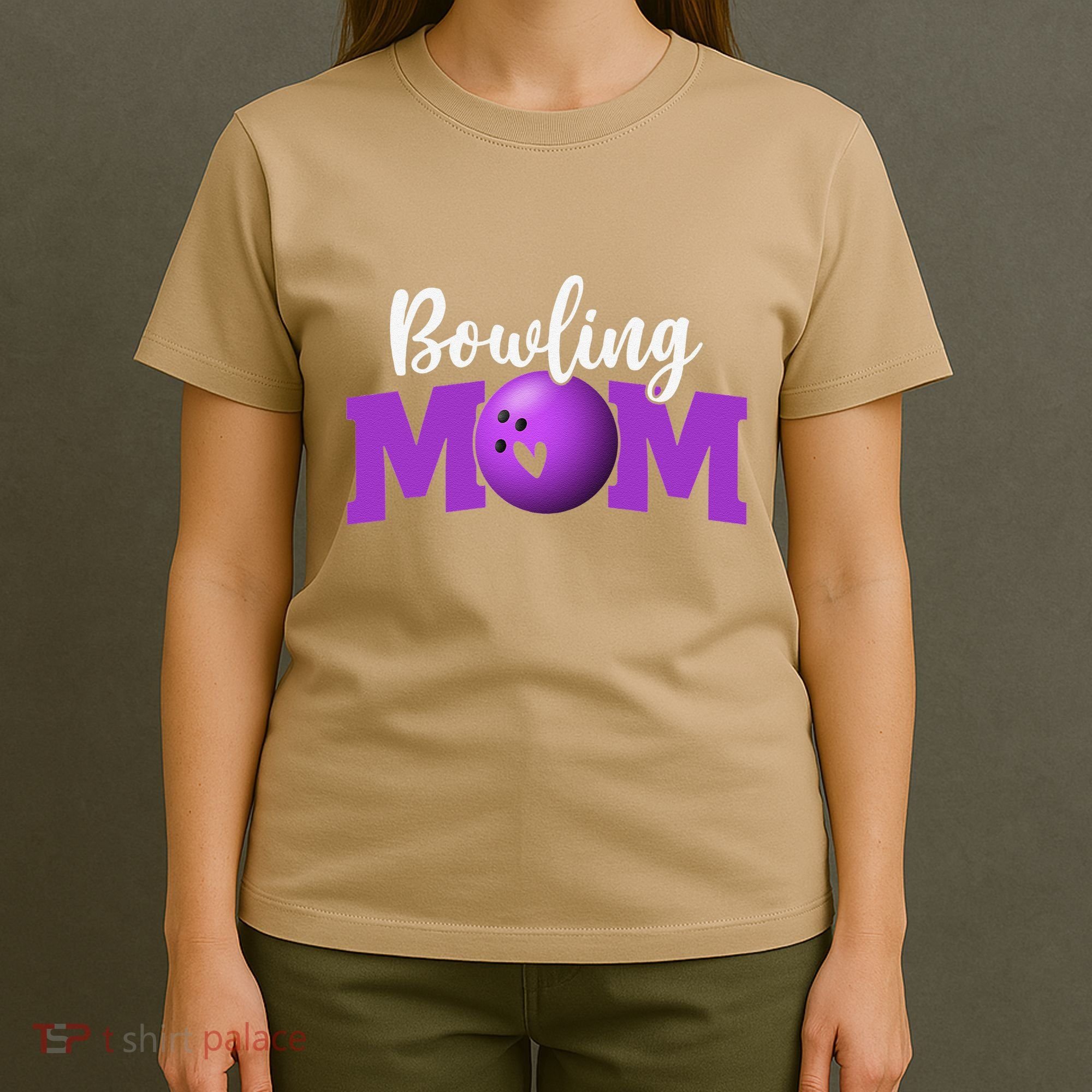 Bowling Mom Cute Letter Print Women Cute Mother's Day T-Shirt