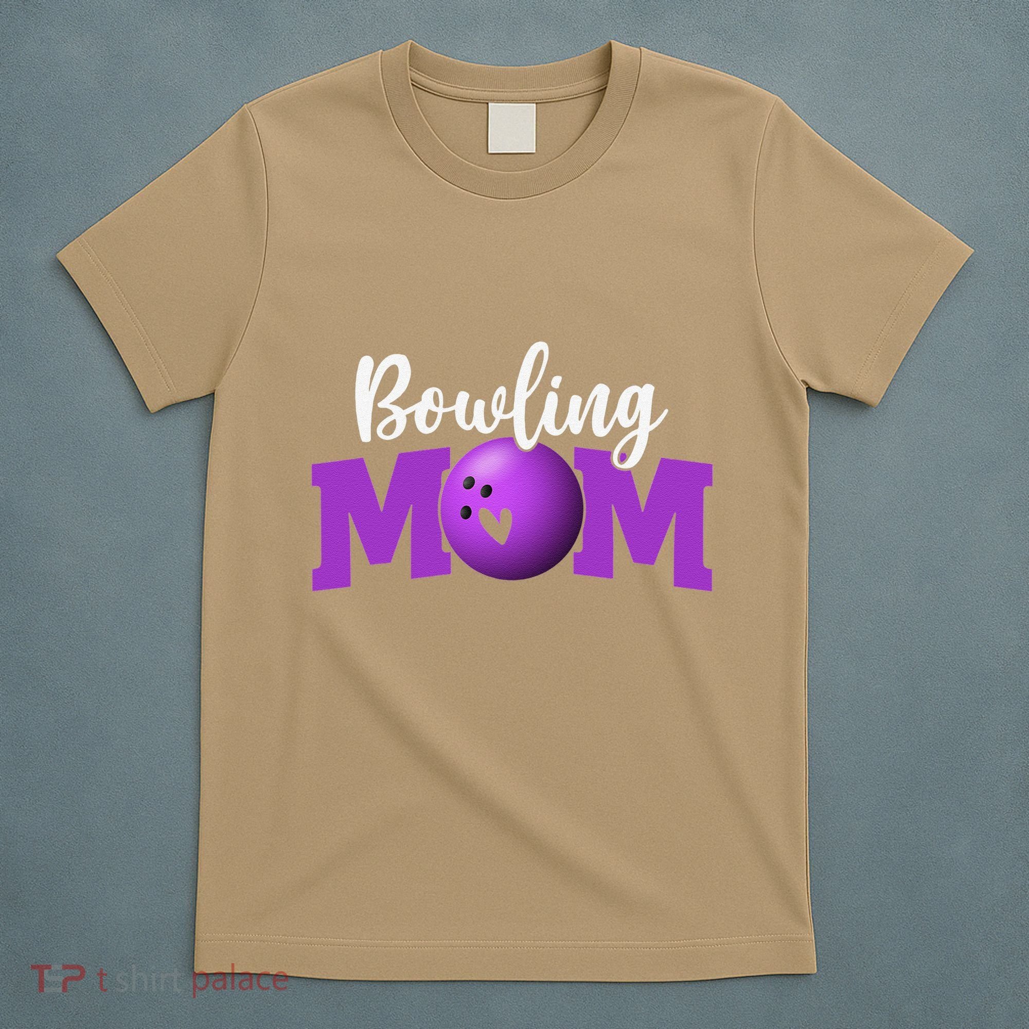 Bowling Mom Cute Letter Print Women Cute Mother's Day T-Shirt