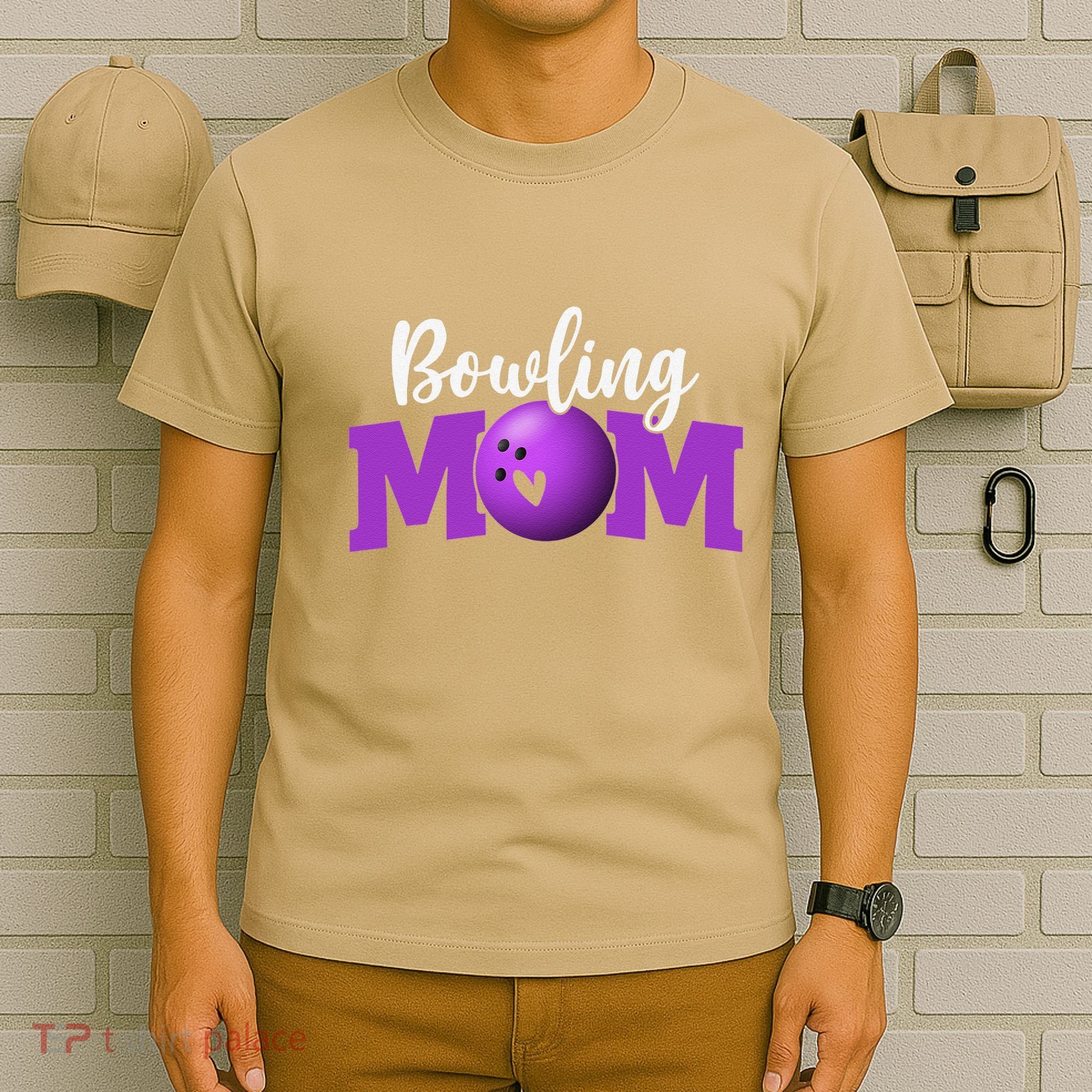 Bowling Mom Cute Letter Print Women Cute Mother's Day T-Shirt