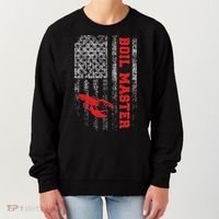 Boil Master Crawfish American Flag Crawdaddy Crayfish Women's Sweatshirt thumb 0