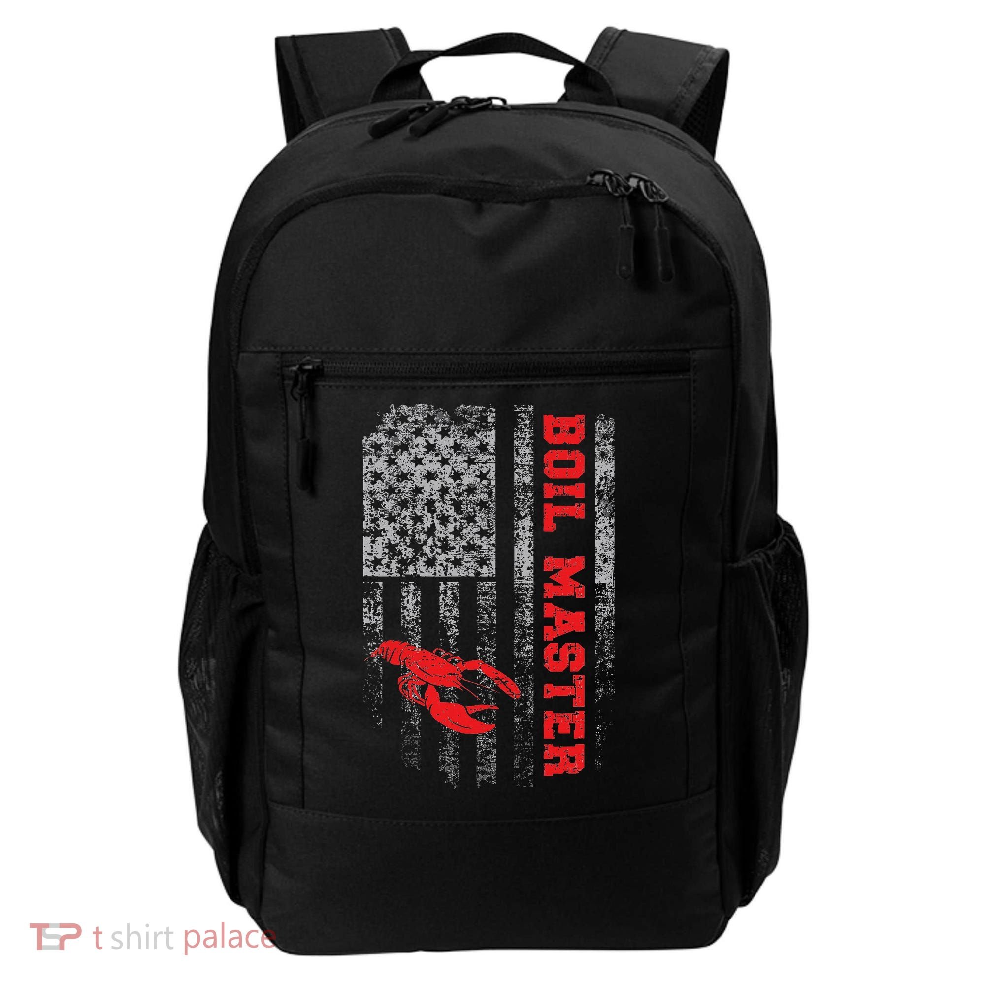 Boil Master Crawfish American Flag Crawdaddy Crayfish Backpack