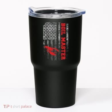 Boil Master Crawfish American Flag Crawdaddy Crayfish Tumbler