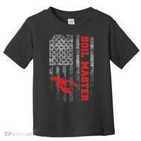 Boil Master Crawfish American Flag Crawdaddy Crayfish Toddler T-Shirt thumb 0