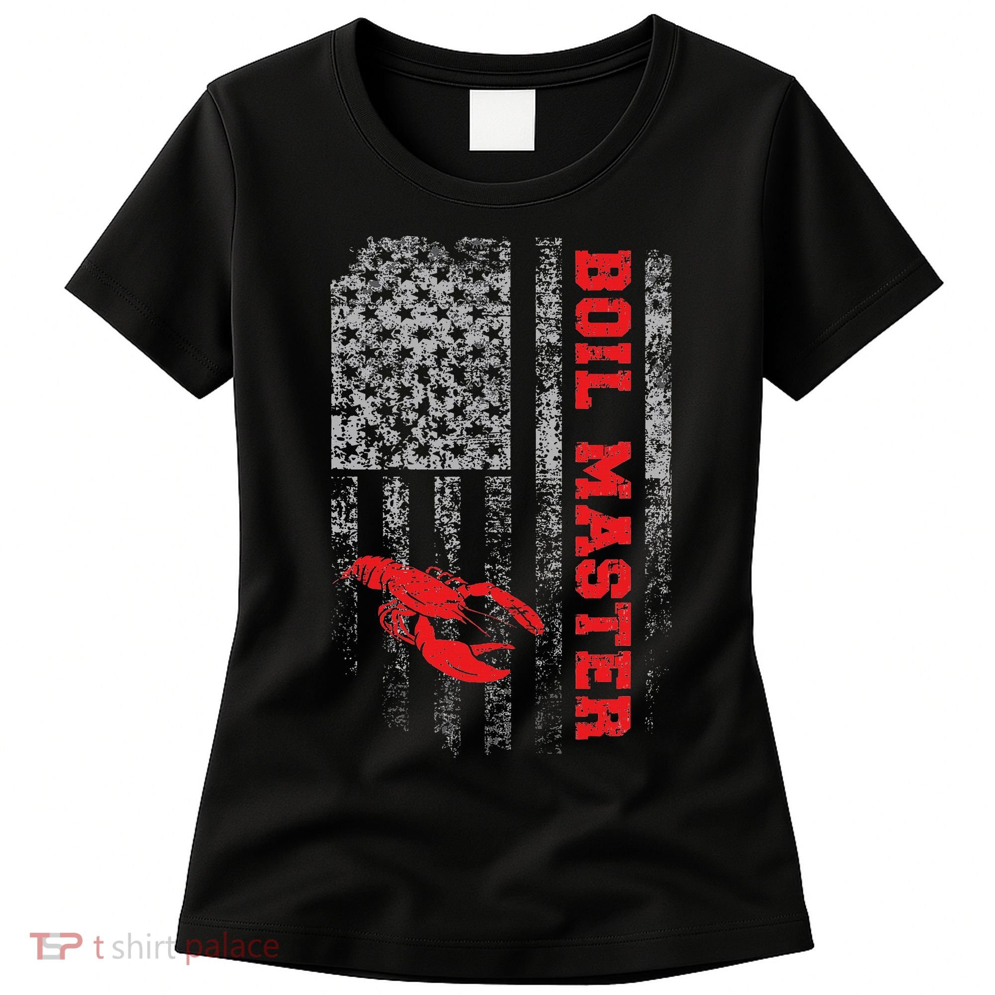 Boil Master Crawfish American Flag Crawdaddy Crayfish Women's T-Shirt