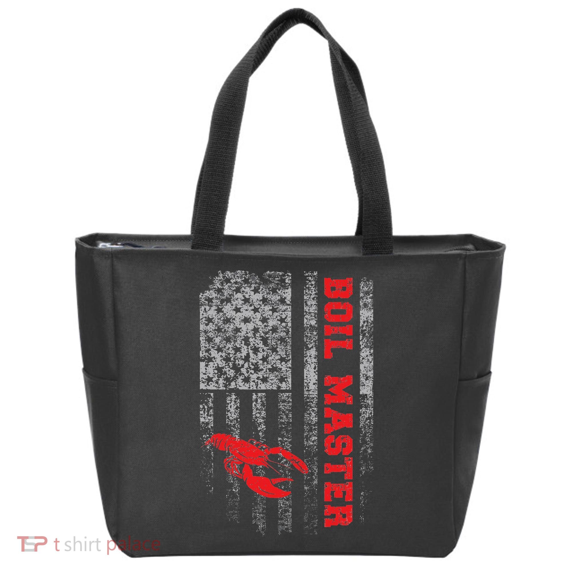 Boil Master Crawfish American Flag Crawdaddy Crayfish Tote Bag