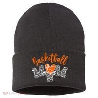 Basketball Mom Cute Novelty Distressed Sustainable Knit Beanie thumb 0