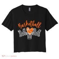 Basketball Mom Cute Novelty Distressed Women's Crop Top Tee thumb 0