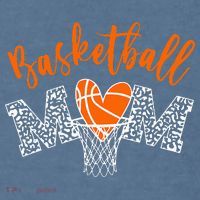 Basketball Mom Cute Novelty Distressed Garment-Dyed Sweatshirt thumb 2