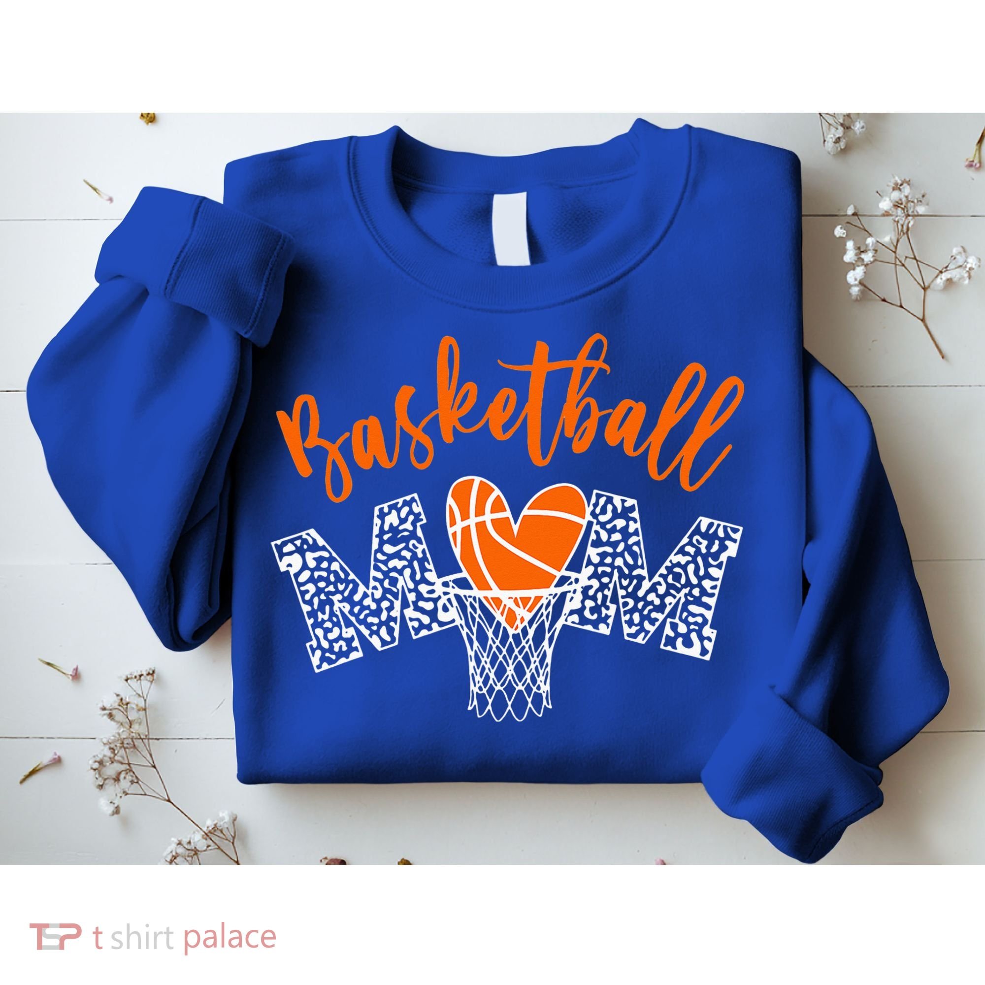 Basketball Mom Cute Novelty Distressed Sweatshirt