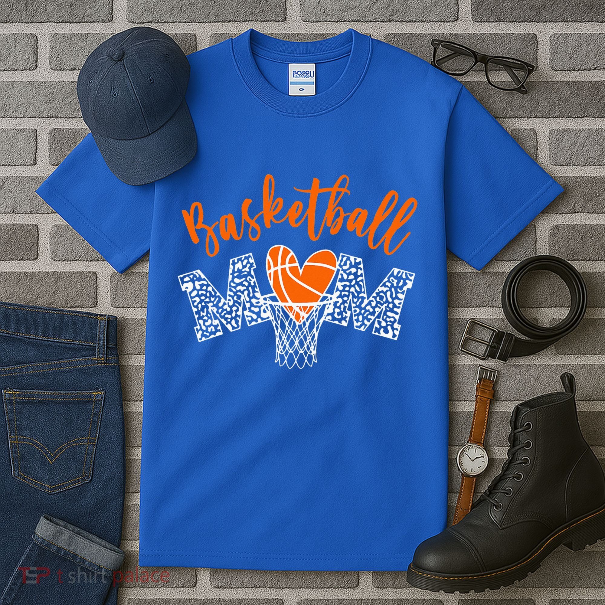 Basketball Mom Cute Novelty Distressed Tall T-Shirt