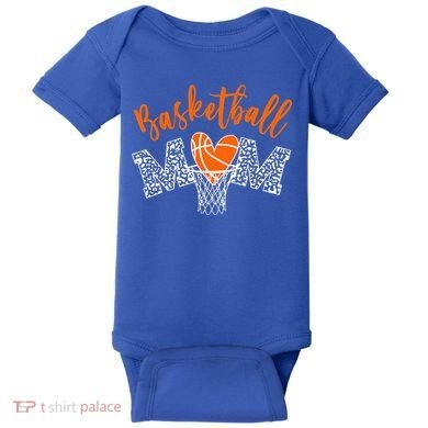Basketball Mom Cute Novelty Distressed Baby Bodysuit