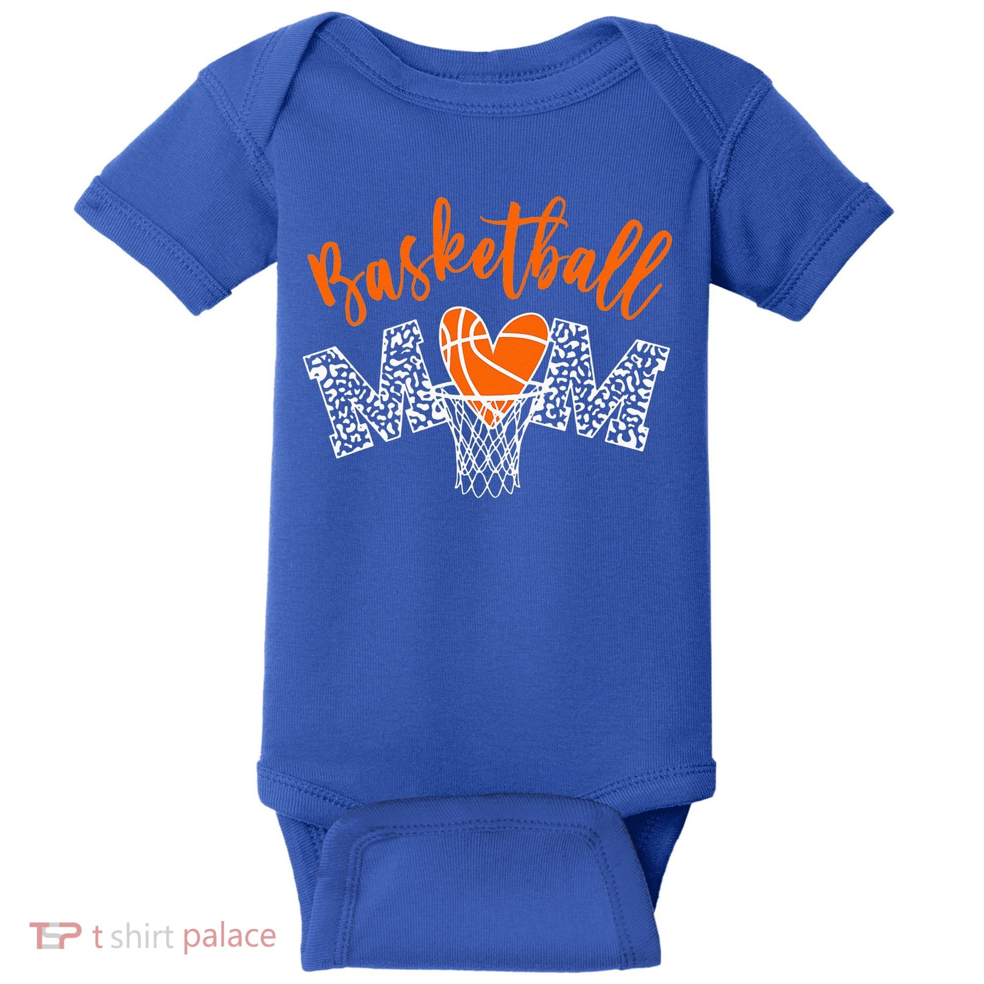 Basketball Mom Cute Novelty Distressed Baby Bodysuit