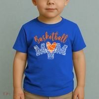Basketball Mom Cute Novelty Distressed Toddler T-Shirt thumb 2