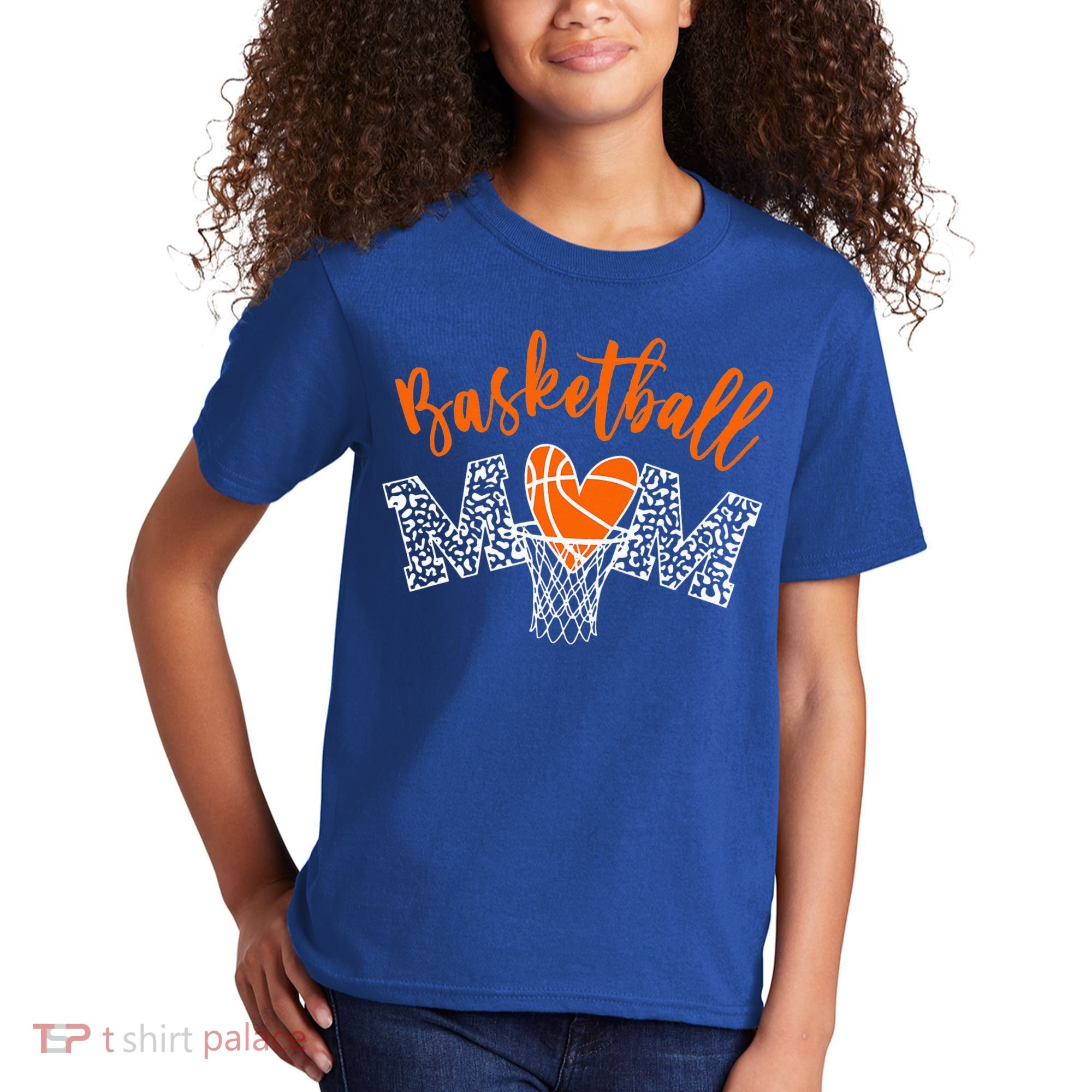 Basketball Mom Cute Novelty Distressed Kids T-Shirt