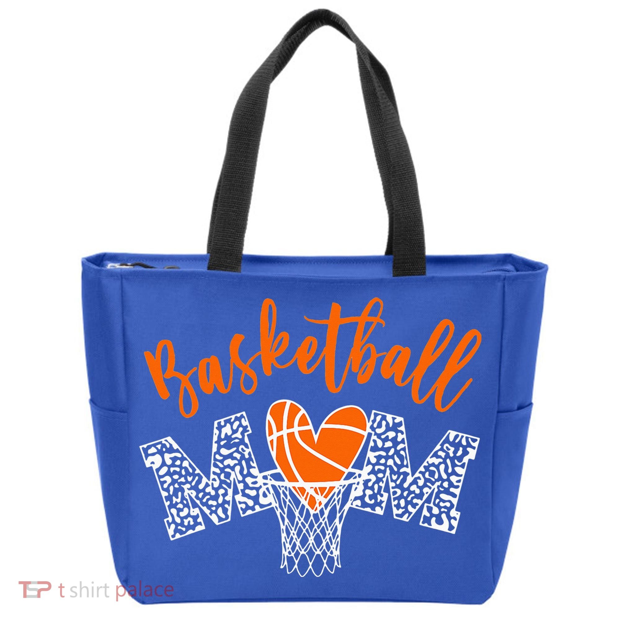 Basketball Mom Cute Novelty Distressed Tote Bag