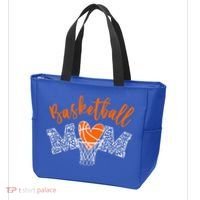 Basketball Mom Cute Novelty Distressed Tote Bag thumb 3