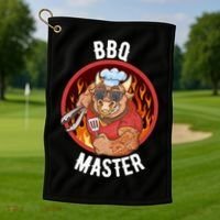 Bbq Master Cool Gift Golf Towel thumb 1