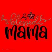 Blessed Mama Cute Gift For Mom Santa Hat thumb 1