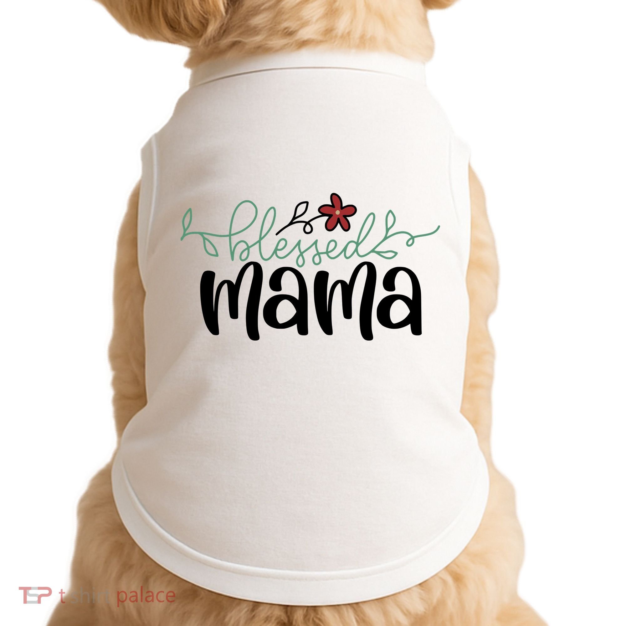 Blessed Mama Cute Gift For Mom Doggie Tank