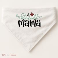 Blessed Mama Cute Gift For Mom USA-Made Doggie Bandana thumb 0