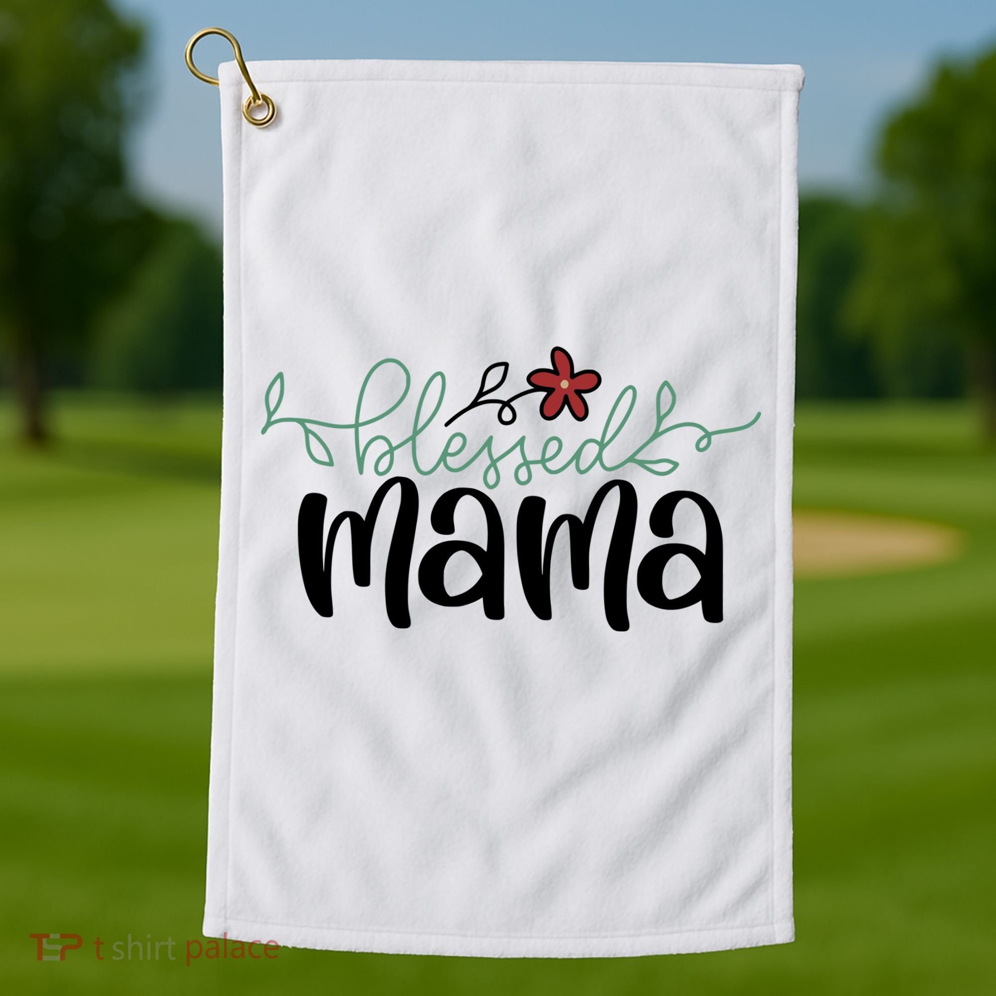 Blessed Mama Cute Gift For Mom Golf Towel